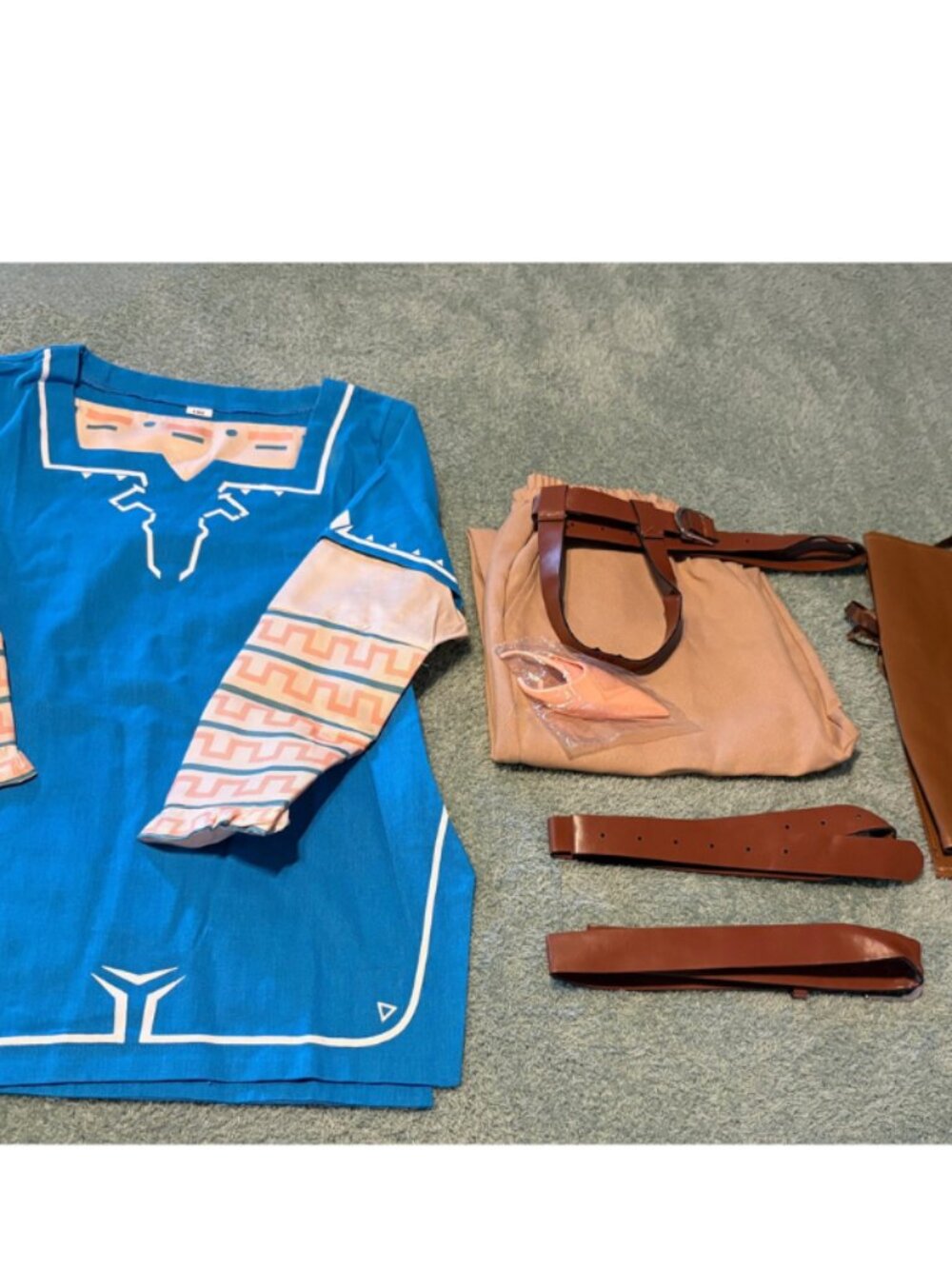 Link Breath of the Wild Inspired Kids Costume Size 150 - 1pc Tunic & Pocket Pant - Picture 6 of 6